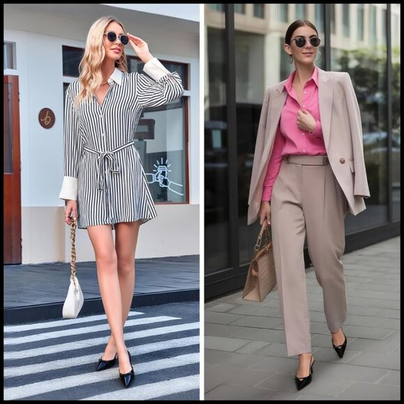 Slingback Kitten Heels Pointed Toe Pumps Elegant Bow Wedding Party Shoes - Picture 4 of 7